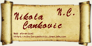 Nikola Čanković vizit kartica